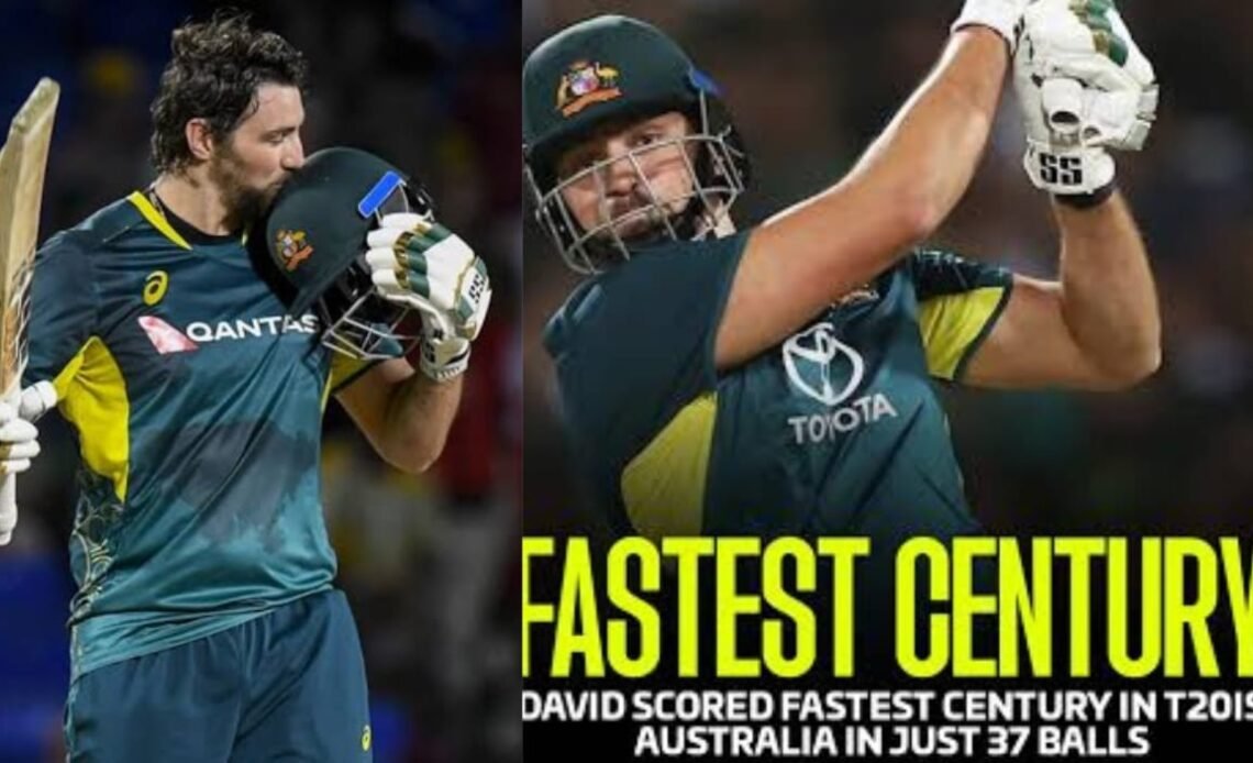 Tim David Smashes Fastest T20I Century for AUS in Record Chase vs WI