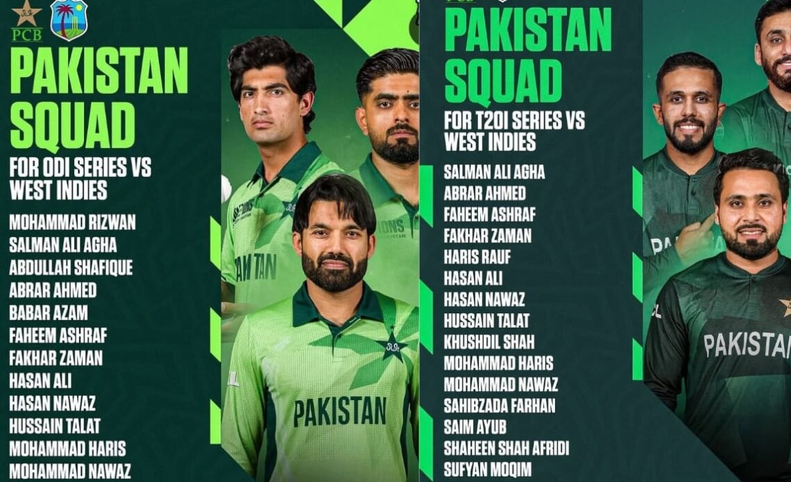 Pakistan Announces Squad for USA and West Indies Tour